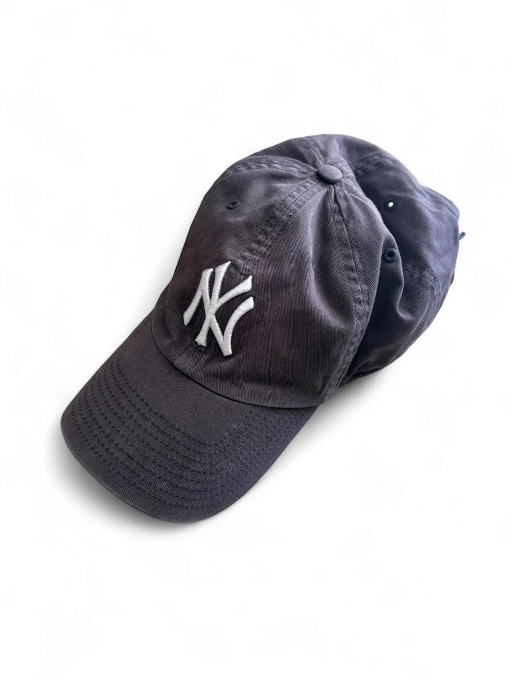 New York Yankees Washed Cotton-Twill Cap – Dark Gray